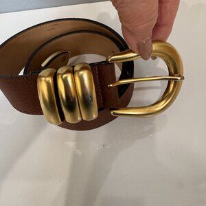Women's BeBe Belt with Gold Buckle